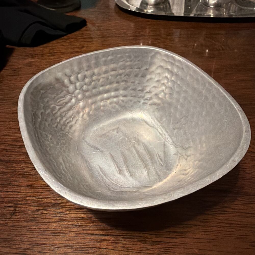 Vintage Hammered Bowl 5.5in Wide Aluminum?